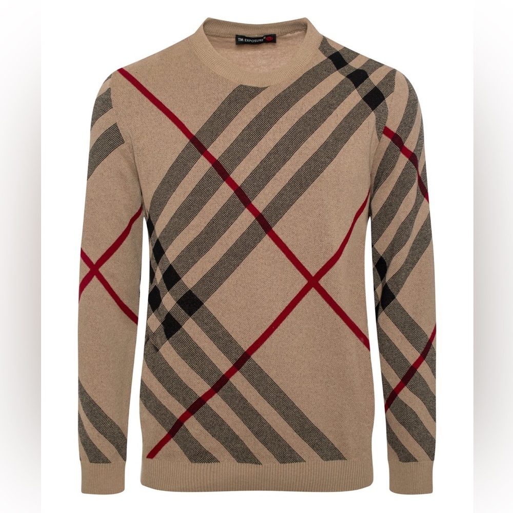 Men’s Premium Fashionable Beige Pullover Sweater